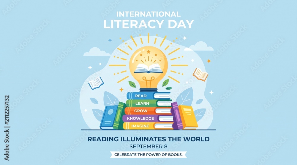 Fototapeta premium Illustration of International Literacy Day