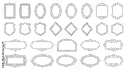 Collection of Ornate Decorative Picture Frames, Vintage Designs