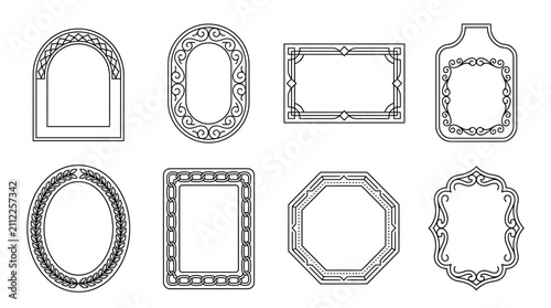 Decorative Ornate Frames Collection: Vintage, Elegant Borders and Vignettes