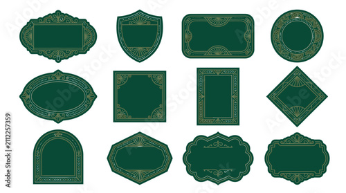 Decorative Vintage Frames Collection: Certificate, Label & Emblem Set
