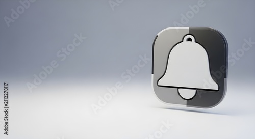 Notification Bell Icon Closeup.