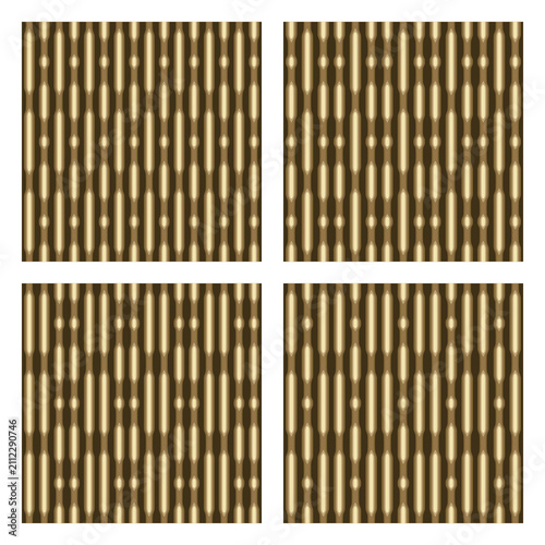 Set of seamless geometric patterns isolated on white. Striped patterns in a modern style. Vector illustration.