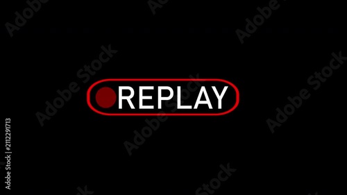 Replay Button Animation | Replay Icon | Video Playback Loop | UI Motion Graphics