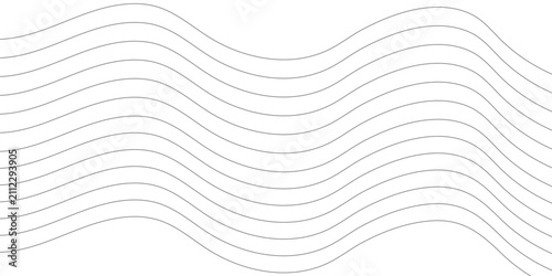 Quadro su tela A seamless pattern of undulating gray lines forms a dynamic wave-like design against a clean white background, evoking a sense of flow and modern simplicity