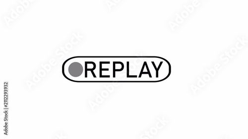 Replay Button Animation | Replay Icon | Video Playback Loop | UI Motion Graphics