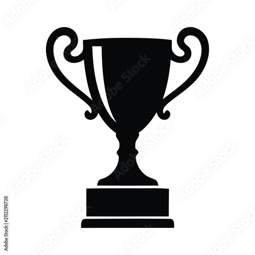 Bild auf Leinwand Professional Trophy Cup Silhouette Vector Illustration with Elegant Appearance