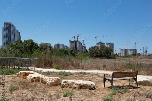 Modern construction of residential buildings and intensive infrastructure development