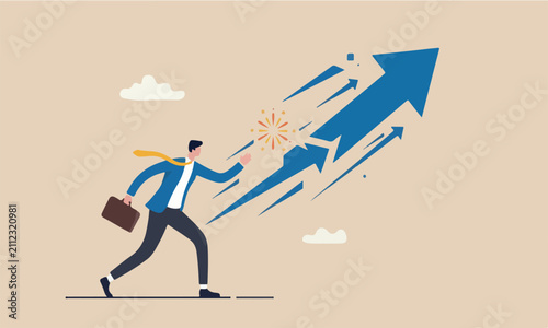 Принти на полотні Advantage business to win competition, motivation, agility or innovation for suc