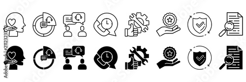 Tableau sur toile Customer service icon set