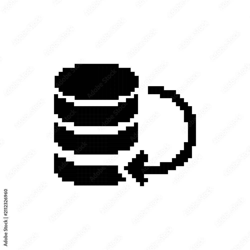 Fototapeta premium Database backup restore pixel art