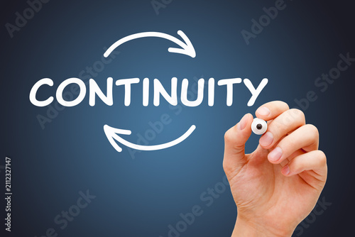 Hand Writing Business Continuity Plan Concept