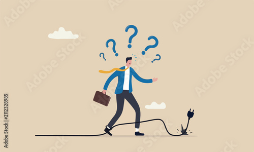 Foto Failure or mistake, accident or surprise problem that impact business concept, c