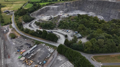 Aerial View of Lisduff Stone Quarry in County Laois Ireland