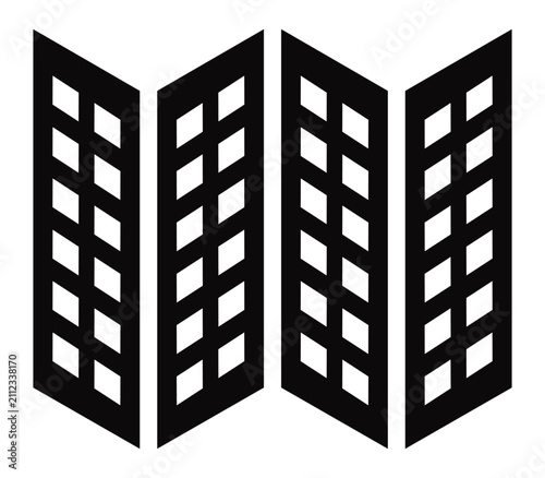 Building and Real Estate Icons Set, Modern Architecture Vector Symbols for City Infrastructure, Factory, Bank, Shop, Office, and Home Isolated on White Background