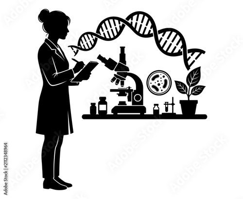 Biologist researching DNA, microbiology, and plant science