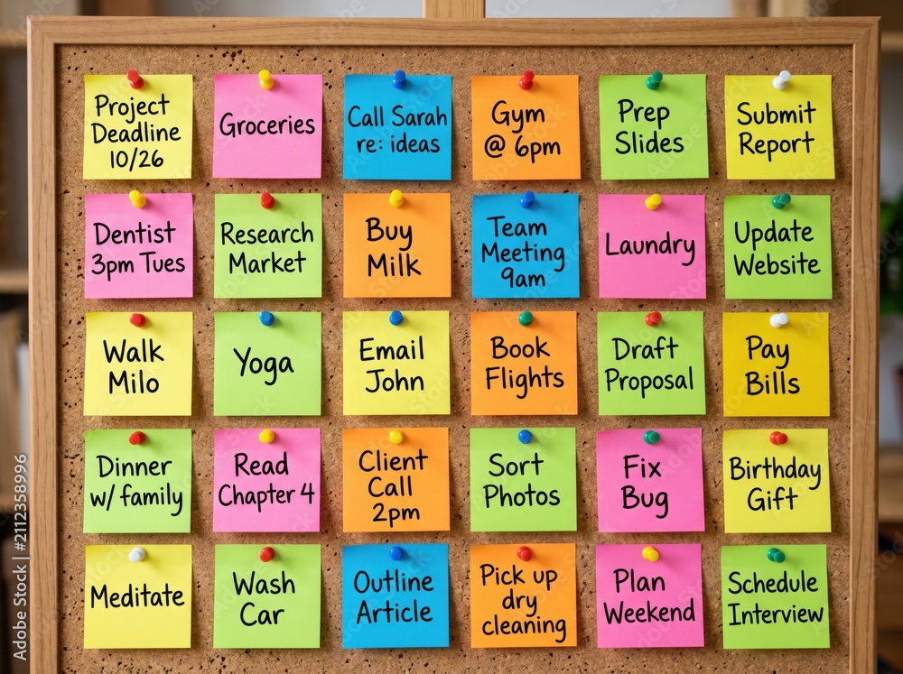 Obraz premium To-do list with tasks and events for the week Generative AI
