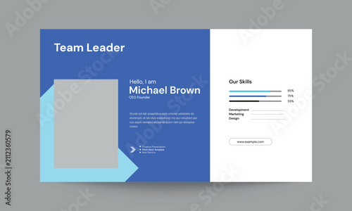 Team Leader Slide Presentation Template | Leadership & Management Design