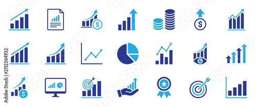 Konstfotografi Growth icon set