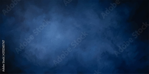 Cuadro en lienzo Ethereal Blue Haze: A swirling cloud of mystical blue mist creates an atmospheric backdrop, hinting at mystery and intrigue, perfect for dramatic or subtle design elements