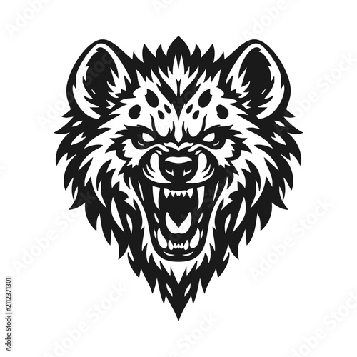 Vector tribal hyena logo