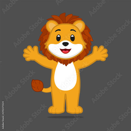 Vector image of a lion
