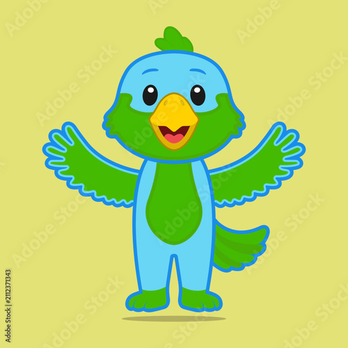 Vector image of a parrot