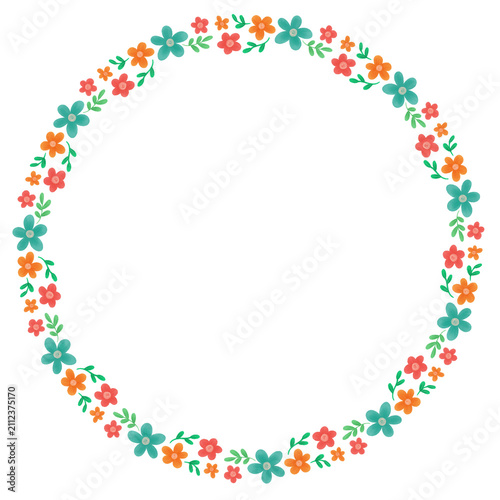 colorful flower wreath