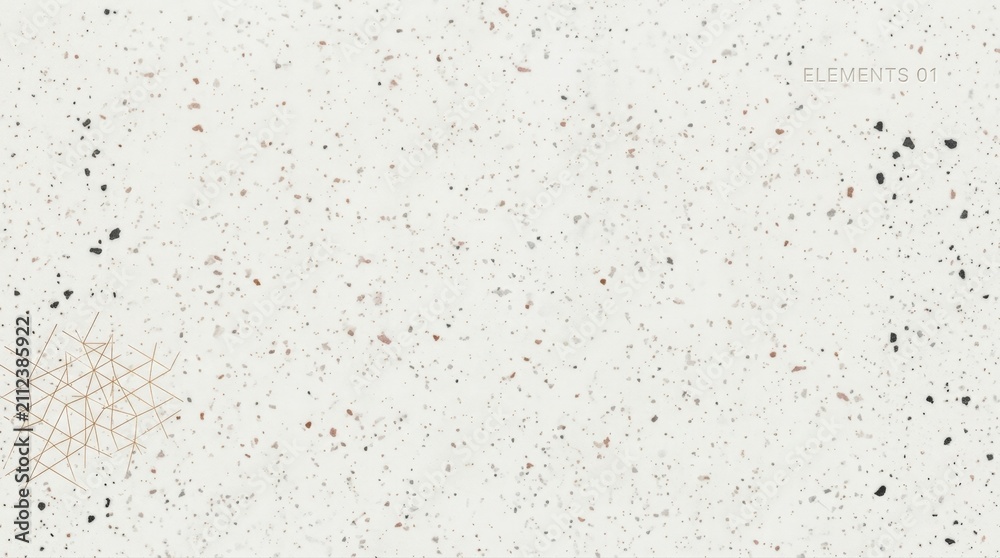 Naklejka premium Minimalist terrazzo stone texture background with graphic abstract elements isolated on transparent background