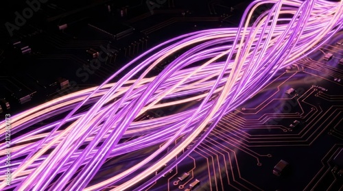Digital data flow on electronic circuit
