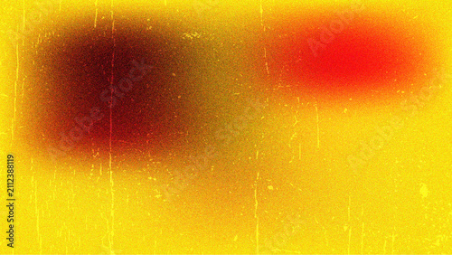 Obraz na płótnie Vibrant yellow and red grainy background with dark circular focal point North America