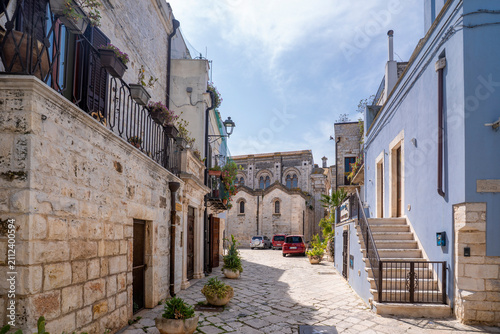 Obraz na płótnie The Casamassima Town street view in Puglia Region of Italy