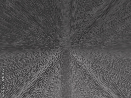 Abstract monochrome texture with radial motion blur, dark grey grainy background, minimalist geometric pattern for modern graphic design