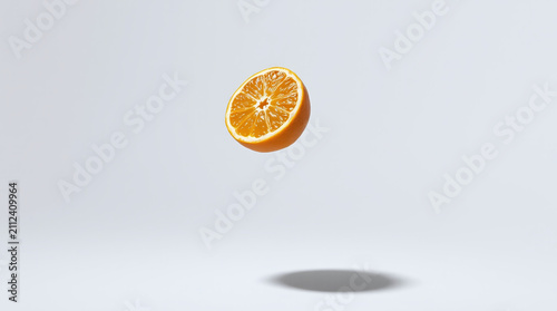 Floating Orange and Lemon Surreal Composition
