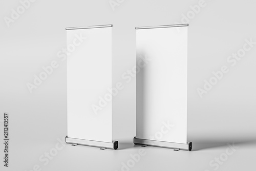 Blank Roll Up Banner Mockup