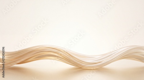 Elegant Soft Flowing Wave Texture Background with Ambient Glow and Abstract Fabric Ripple Motion for Modern Graphic Design - Generative AI