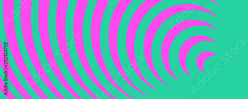 Abstract Spiral Wave Background with Pink and Teal Curved Lines Vector