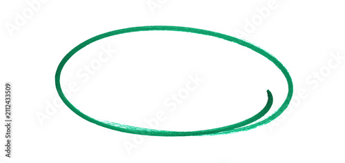 Hand-drawn Green circles and ovals for highlighting, Black circle brush stroke marker highlighter PNG