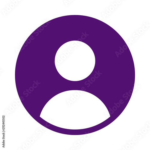 Simple user icon graphic representing an anonymous person profile placeholder symbol transparent background