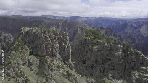 A drone video of the Caucasus Mountains, the Dzhily‑Su Valley, and the Pkhia Pass, Arkhyz, Russia, 2026.

