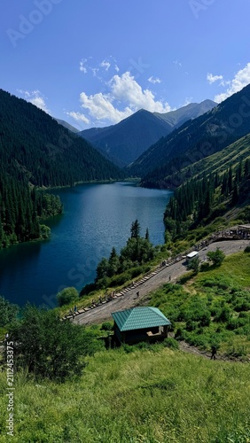 lake and mountains