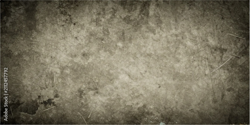 Bild auf Leinwand Dark Grunge Wall Background with Aged Concrete Texture, Vintage Rough Surface Pa