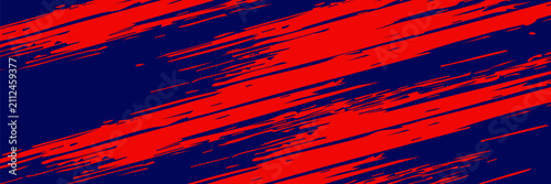 Red halftone dots blue color pattern gradient grunge texture background. Dot pop art comic sport style vector football, basketball, baseball, tennis, rugby, bicycling background grunge