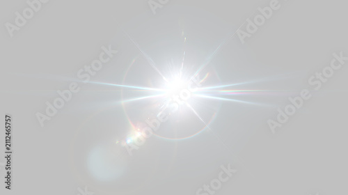 Quadro su tela Bright light appears on a transparent background during a scientific experiment
