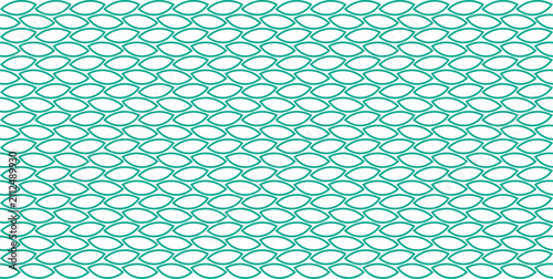 Turquoise leaf pattern outline wallpaper with organic repetitive shapes for modern textile