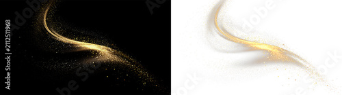 Fotografía Swirling golden dust on a transparent background, creating a unique design for a