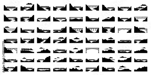 Obraz na plátně Abstract black and white pattern with repeating geometric shapes and lines