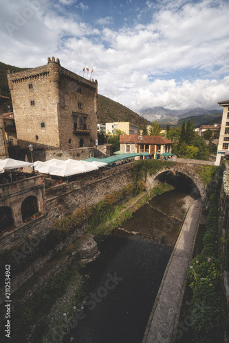 Potes in Cantabria, old village in the mountains