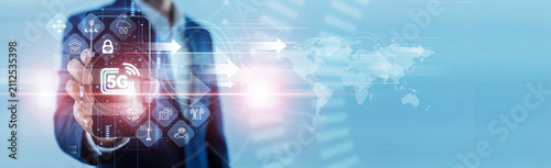 Tableau sur toile 5G Technology - Wireless network