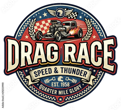 drag race vector typography image