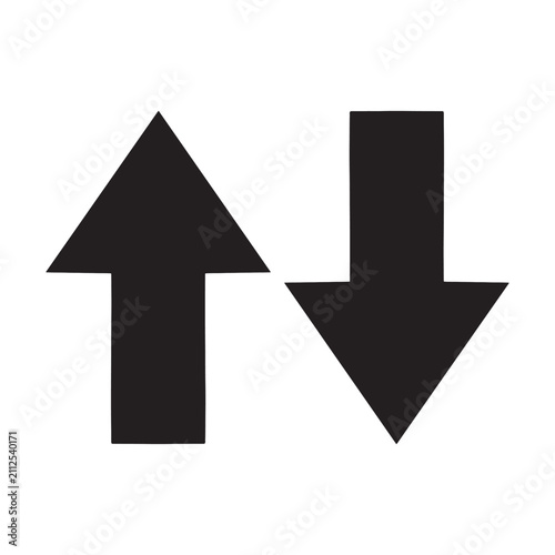 Up and down arrow icons illustration vector